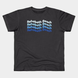 Rehoboth Beach Wave Design Kids T-Shirt